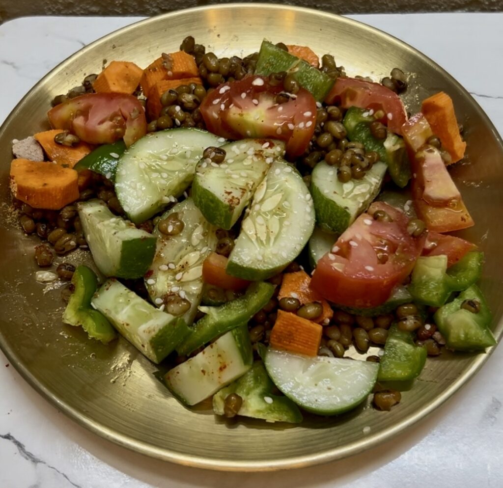 Step-by-step preparation of a green gram curry recipe