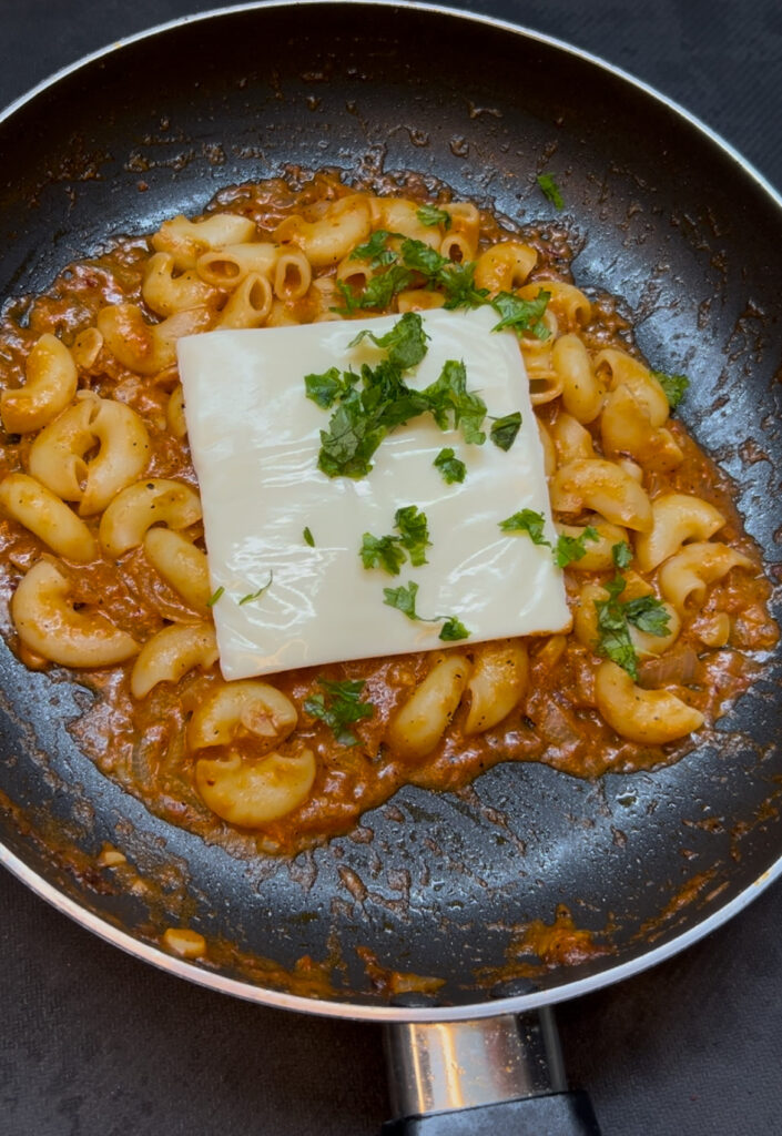 Restaurant-style red sauce pasta recipe with fresh herbs