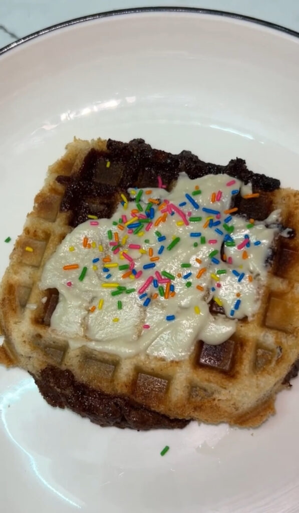 Golden fluffy waffles stacked with butter and maple syrup – best waffle recipe