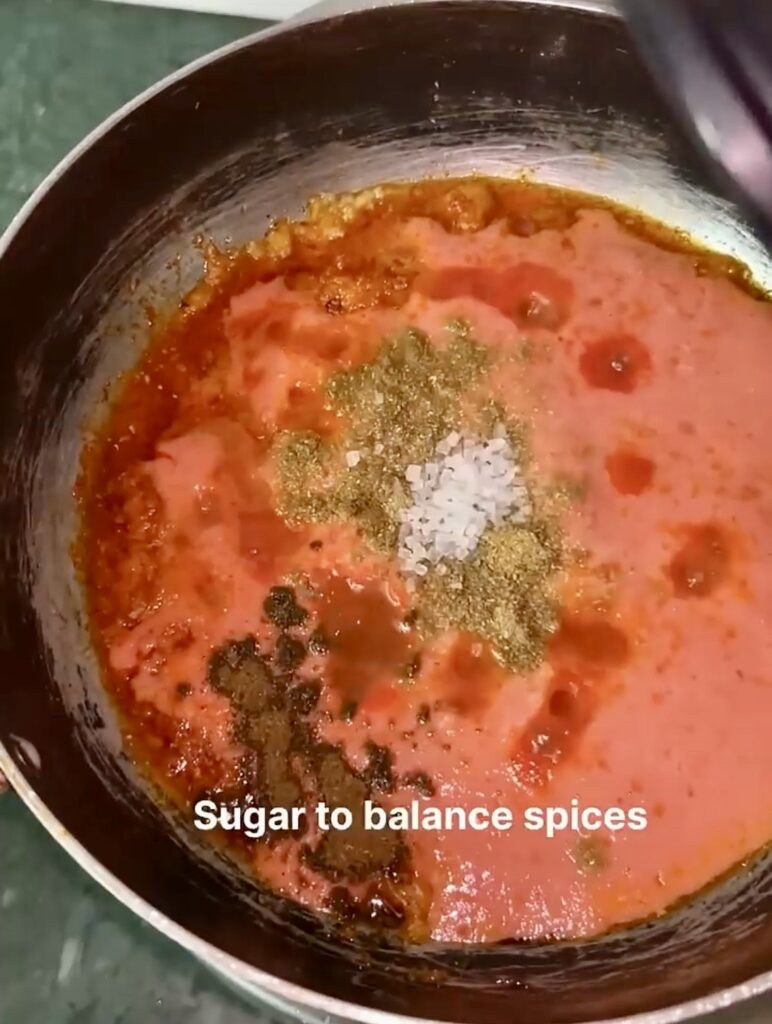 Healthy tofu curry with coconut milk garnished with cilantro