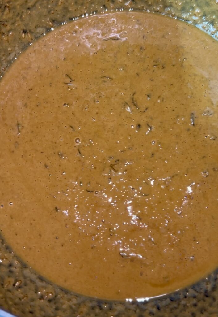 Homemade vegan curry garnished with cilantro