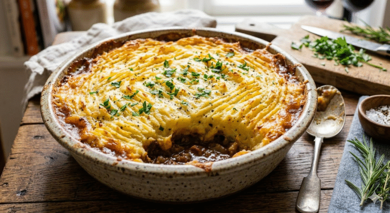 Cottage pie: a comfort and delightful serving.